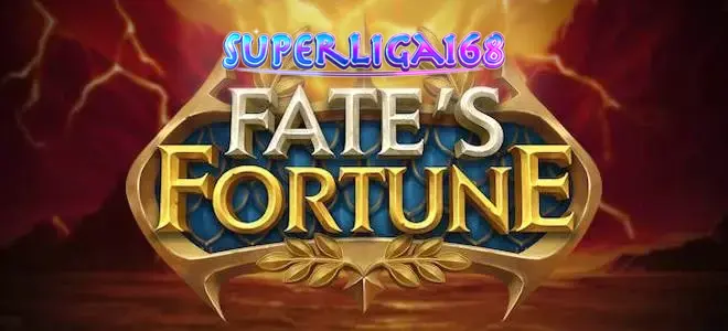 Tampilan visual slot Fate’s Fortune dengan elemen mitologi dan roda keberuntungan