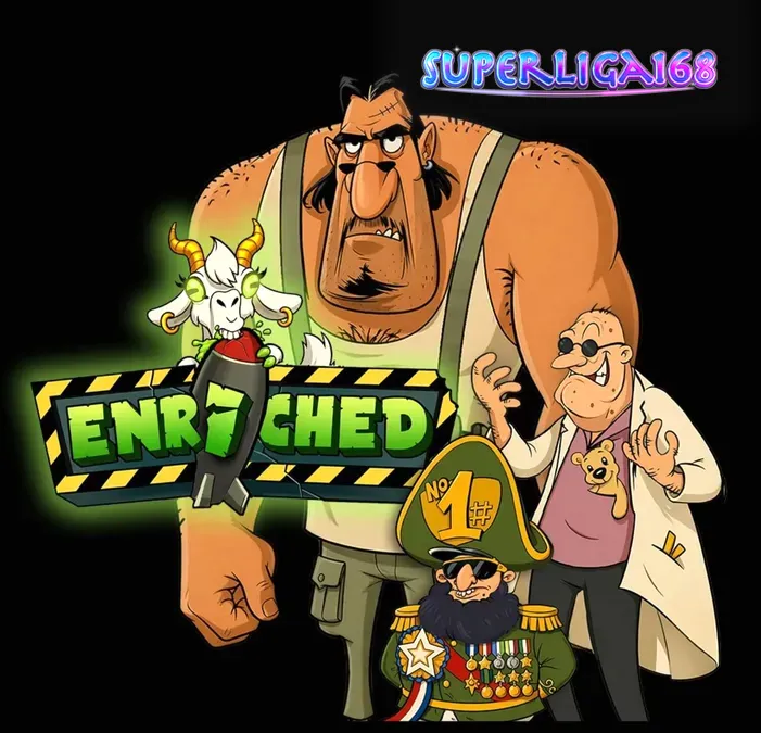 Tampilan visual slot Enriched dengan tema nuklir dan bunker